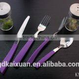 Artistic Design Plastic Handle Stainless Steel Cutlery Set For Kids KX-P015 thumbnail-2
