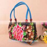 Embroidery Flower Pattern Handbags Women Hot Selling Bag Cheap Hmong Bag Wooden Beads Women Handbag thumbnail-3