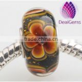 Best selling jewelry accessories rondelle large hole glass bead