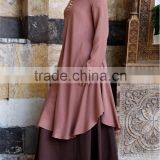 OEM Service China Factory Custom Made Arabic Basic Muslim Pleated Loose Tunic thumbnail-4