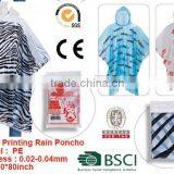 Rain Plastic PE Rain Poncho/ Disposable Raincoats thumbnail-2