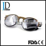 Best Quality Wood Grain Surface Italy Design Round Carbon Fiber Sunglasses thumbnail-2