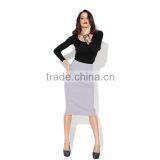 Pretty Steps Sexy Pictures Fashion Designer Mature Lady Pencil Skirt Grey 2016 thumbnail-6