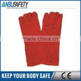 Protective Equipment Rugges Mechanic Glove EN 388 Red Leather Gloves