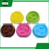 Travel Portable Colorful Plastic Anti Choke Food Dog Cat Slowing Eating Pet Bowl thumbnail-4