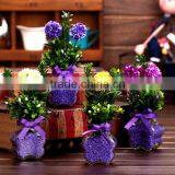 Creative Desktop Decoration Colorful Plastic Artificial Hydrangeas Potted thumbnail-3