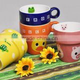 150ml cartoon printing ceramic mug with handle