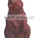 Cast Iron Vivid Metal Rabbit Statue thumbnail-2