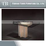 High Gloss White Marble Small Coffee End Table thumbnail-3
