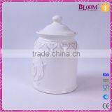 Ceramic White Custom Sugar Pot With Lid thumbnail-2