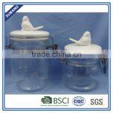 Glass Jar for Honey Christmas Cookie Jar Ceramic Penguin Cookie Jar thumbnail-4