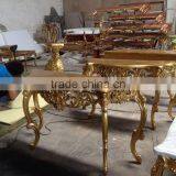 French Style Reproduction Living Room Furniture Console Table With Wood Top thumbnail-6