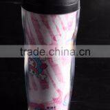 12oz BPA Free Paper Insert Double Wall Plastic Tumbler/ Thermo Mug thumbnail-1