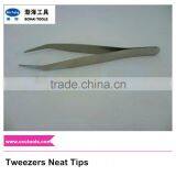 150mm 200mm Tweezers Neat Tips Stainless Steel