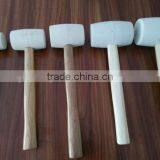 White Colored Rubber Mallet Hammer With Wooden Handle thumbnail-6