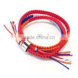 Red White Blue Orange Color Cord Handwoven Macrame Wrap Bracelet Braided Friendship Bracelet thumbnail-4