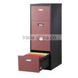 Office Funture 4 Drawer Vertical Cold Rolled Steel Filing Cabinet With Lock Key thumbnail-1
