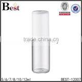 Cosmetic Fragrance Perfume Bottle Roll on 5ml 10ml 12ml Clear Stainless Steel Roller White Plastic pp Cover Bottle Perfume thumbnail-1