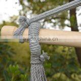 Green and Grey Stripe Polyester Hanging Hammock Chair With Cushion thumbnail-4