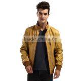 2017 Stylis Slim Fit Men Leather Jacket thumbnail-2