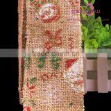 Christmas Jute Burlap Natural Ribbon With Metal thumbnail-4
