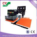 Semi-automatic T-shirt Garments Pneumatic Dual Heating Plate Heat Press thumbnail-1
