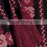 Ukrainian Boho Clothing Embroidered Cotton Mini Dress Machine Embroidery Intricate Plum Pattern And Tasseled Ties 2016 HSD5690 thumbnail-4