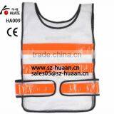 HA-010 White Basic Safety Vest With Reflective Tape thumbnail-1