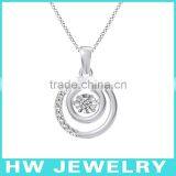 Sterling Silver Circle Pendant HWPE14307 thumbnail-1