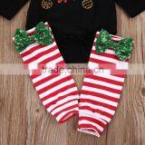 Latest Design Newborn Baby Clothes 2017 Hot Sale Cotton Kid Black Clothing Printed Baby Christmas Baby Romper thumbnail-2