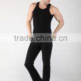 men's black cotton vests