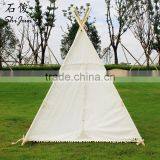 ShiJ Tipi Cotton Canvas Kids Play Tent House thumbnail-1