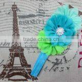 Wholesale Ballerina Chiffon Flower Headbands Toddle Girls Kids Baby Headbands 2015 Hair Accessories thumbnail-2