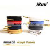 Faux Lambskin Leather Shoelace W/Gold Aglet Tips - Ultra Premium Sheepskin PU Leather Shoes Laces - Accept Custom All Sizes thumbnail-2