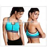 High Quality Bra For Yoga Womens Padded Sports Bras Zip Front Sports Bra thumbnail-2