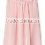 2017 OEM Services Fashion Custom Clothing Child Smocked Dress Lace Neckline Flutter Dress thumbnail-5