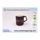 Dark Red Heat Sensitive Color Changing Mugs Special Handle Cup
