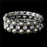 Wedding Bracelet Rhinestone Bridal Cuffs Wedding Jewelry thumbnail-1