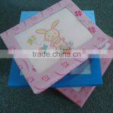 supply different kinds of 100% brushed warm polyester fleece embroideried infant blanket