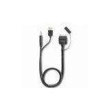 USB Interface Cable for Apple's IPod/iPhone, With 3.5mm Jack, Easy and Quick Connection Features