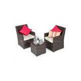 3 Piece Rattan All Weather Furniture Outdoor Garden Set