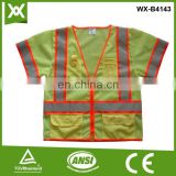custom high visibility traffic mesh /solid fabric high road safety waistcoat