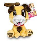 Lifelike Cheap Cute 10cm Custom Stuffed Animal Soft Dog Plush Keychain thumbnail-3