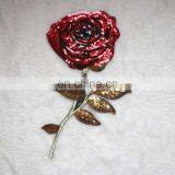 New Arrival High Quality Beautiful 3D Sequin Flower Rose Patch