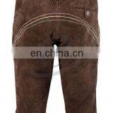 Authentic German Bavarian Lederhosen Dark Brown Suede Leather (Bavarian Clothing) thumbnail-2