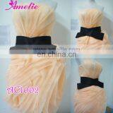 Handmade Flower Organza Real Pictures Of Cocktail Dress thumbnail-1