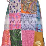 Cotton Patchwork Wrap Skirt Dress Gypsy Boho India Women's clothing Wraparound Indian Boho Around Skirt Hippie Gypsy Skirts