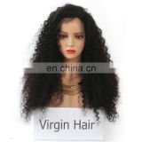 Curly human hair lace front wig