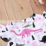 A0236# Girls Dress 2020 Summer Cotton Print Dinosaurs Clothes Kids Dress thumbnail-3