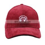 High-End Quality custom embroidered corduroy baseball cap